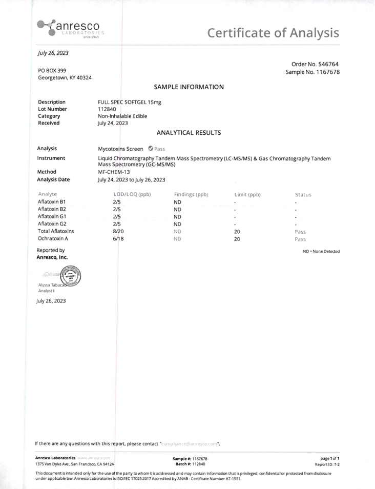 Ananda Hemp Full Spectrum CBD Softgels - thehemphaus