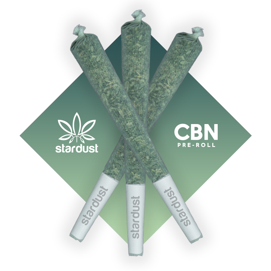 This is a photos of three 1.5 gram pre rolled Northern Lights Hemp CBD Flower infused with 100 mg of CBN isolate (cannabinol) grown in a light assisted green house packed with cannabinoids and terpenes to give it that beautiful look, smell, and taste just like the original but with a unique punch that only CBN can deliver! - thehemphaus