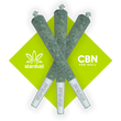 Load image into Gallery viewer, This is a photo of three 1.5 gram Runtz Hemp CBD Flower pre roll infused with 100 mg of CBN Isolate (cannabinol).  Grown in a light assisted green house packed with cannabinoids and terpenes to give it that beautiful look, smell, and taste.  Just like the original but with a unique punch that only CBN can deliver!
 - thehemphaus