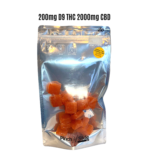 200mg thc combined with 2000mg CBD gummy pack - thehemphaus