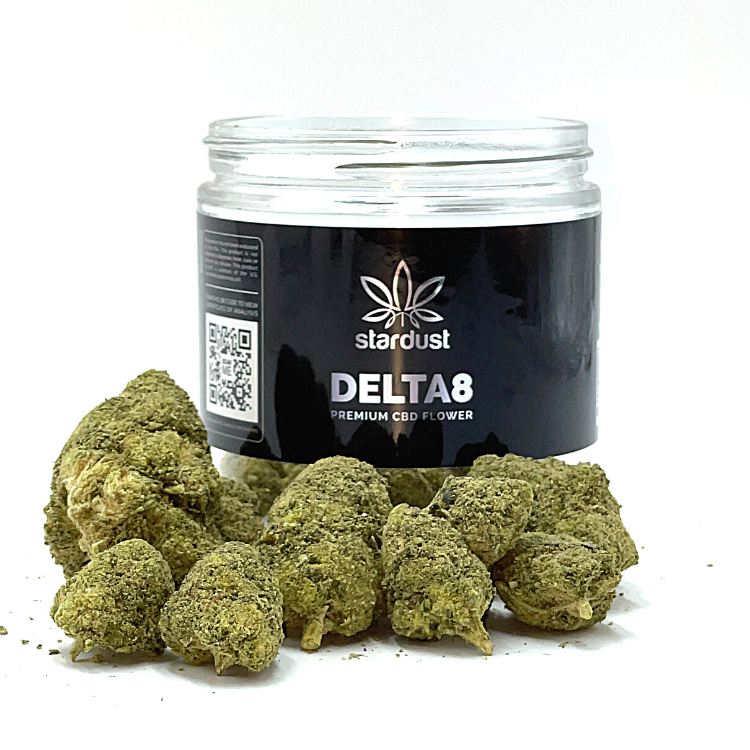 ounce of stardust delta 8 flower kush mints strain - thehemphaus
