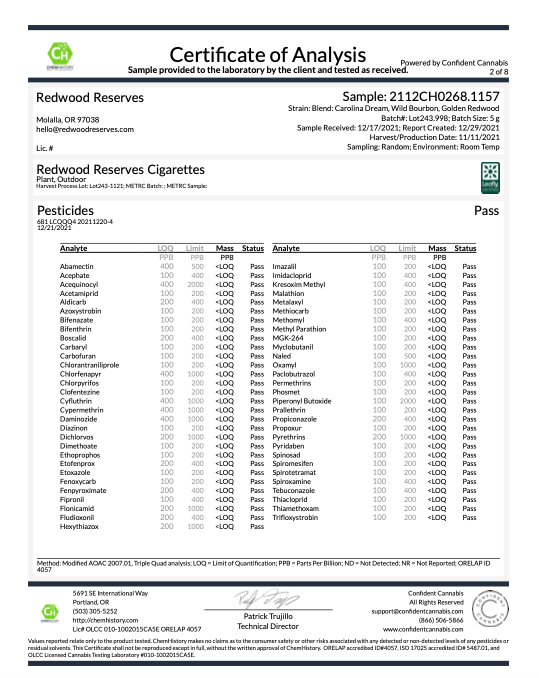 Buy Redwood Reserves CBD Cigarettes - thehemphaus