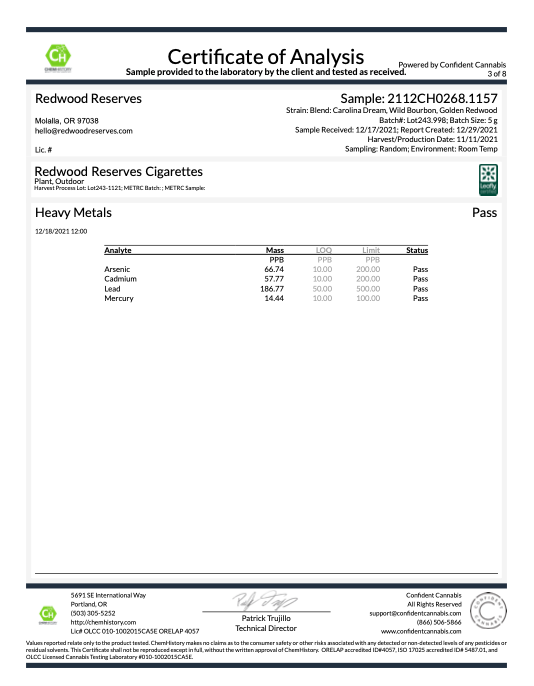 Buy Redwood Reserves CBD Cigarettes - thehemphaus