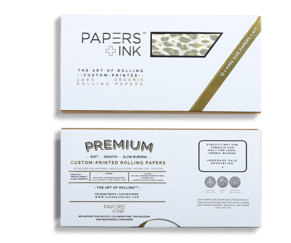 Papers + Ink Leopard Rolling Paper Kit - thehemphaus