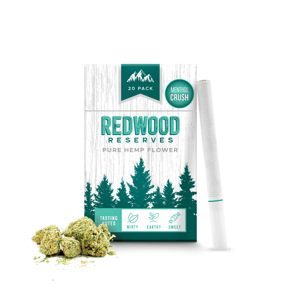 Redwood Reserves Menthol CBD Cigarettes - Free Shipping ( use code: SHIP ) - thehemphaus